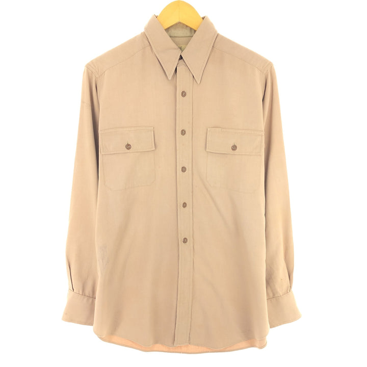 70'S ARMY OFFICERS Military Officer Shirt Made in USA Men's L Vintage /eaa440989
