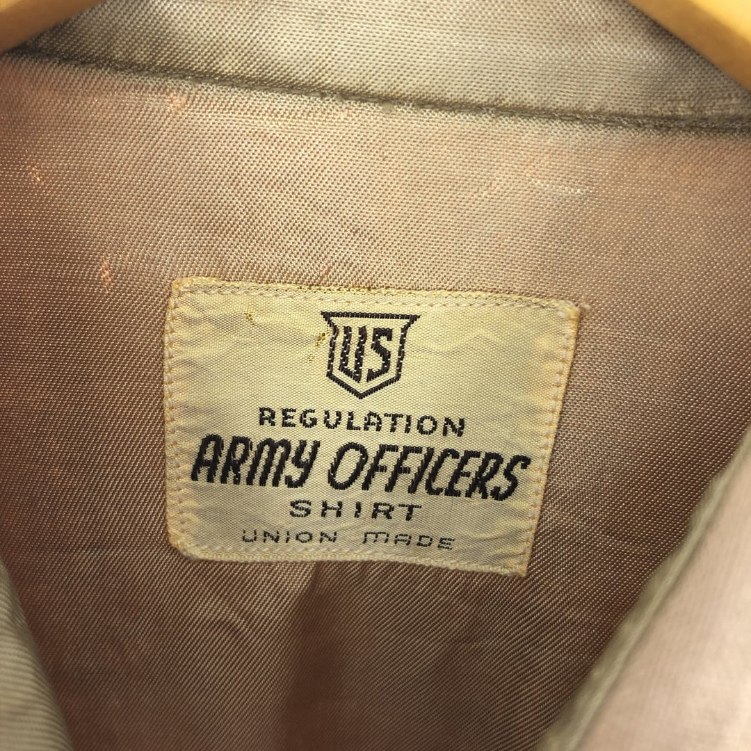 70'S ARMY OFFICERS Military Officer Shirt Made in USA Men's L Vintage /eaa440989