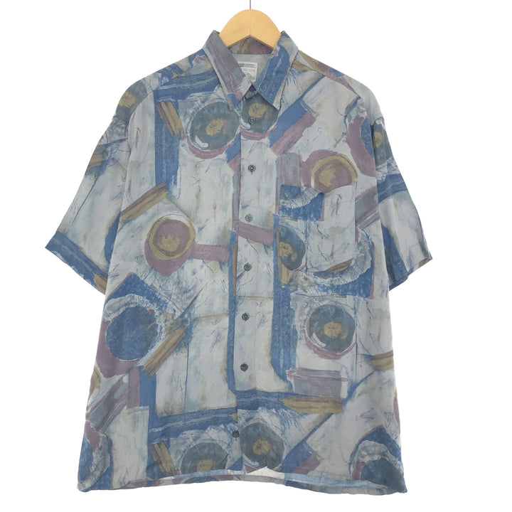 Marks & Spencer ST MICHAEL short sleeve viscose shirt, made in the UK, men's size M Viscose multicolor Vintage Second Hand