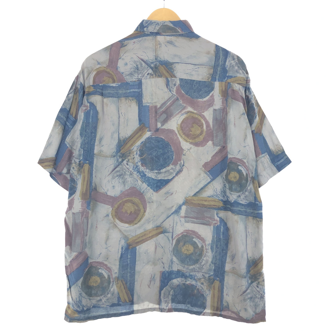 Marks & Spencer ST MICHAEL short sleeve viscose shirt, made in the UK, men's size M Viscose multicolor Vintage Second Hand