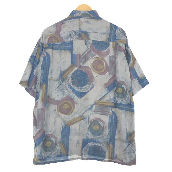 Marks & Spencer ST MICHAEL short sleeve viscose shirt, made in the UK, men's size M Viscose multicolor Vintage Second Hand