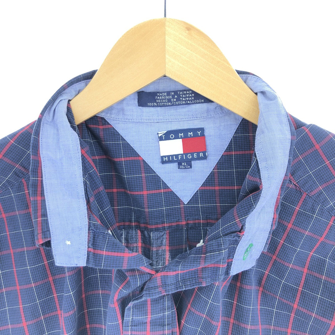 Tommy Hilfiger Short Sleeve Button Down Check Shirt Men's XL /eaa441044