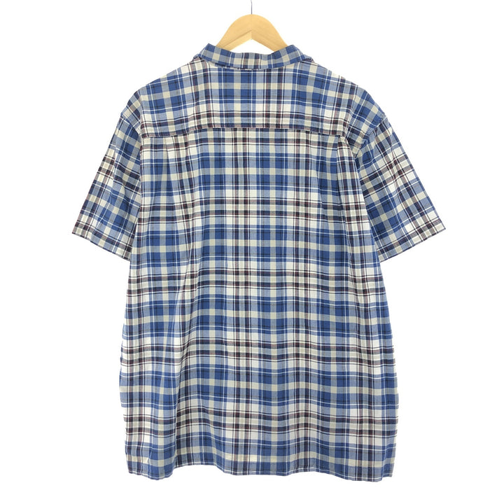 Dickies Check Pattern Short Sleeve Open Collar Cotton Shirt Men's XL /eaa441048