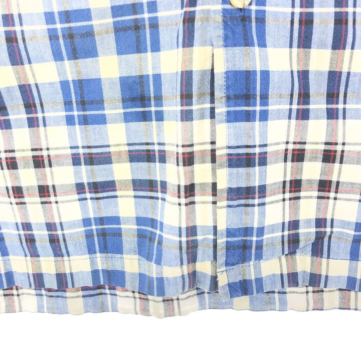 Dickies Check Pattern Short Sleeve Open Collar Cotton Shirt Men's XL /eaa441048
