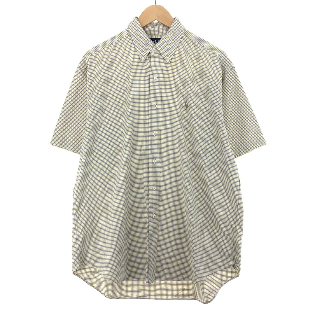 Ralph Lauren BLAKE short sleeve button down check shirt men's L /eaa441053