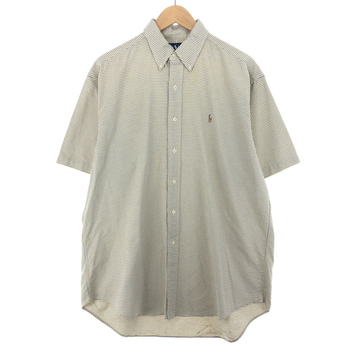 Ralph Lauren BLAKE short sleeve button down check shirt men's L /eaa441053