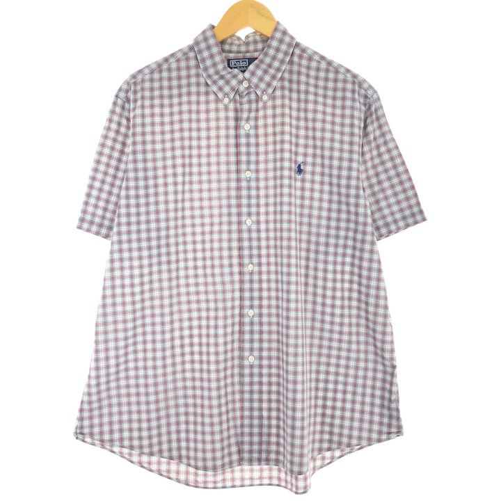 Ralph Lauren POLO by Ralph Lauren CUSTOM FIT short sleeve button down check shirt men's XL /eaa441101