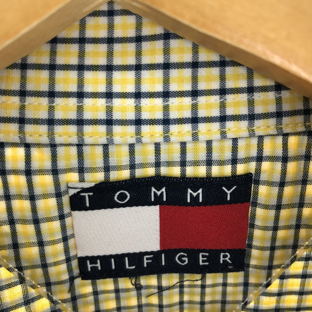 90'S Tommy Hilfiger short sleeve button down check shirt men's L vintage /eaa441105