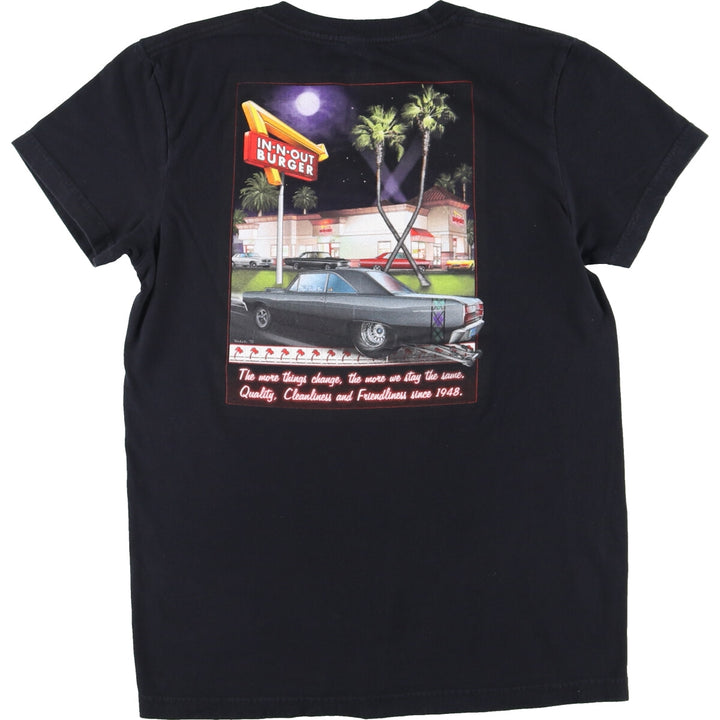 AMERICAN APPAREL IN-N-OUT BURGER Advertising T-shirt Made in USA Women's M /eaa441125