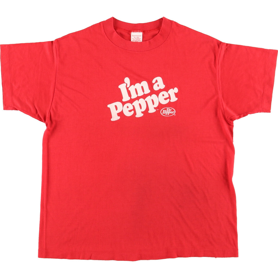 80'S SPORTSWEAR Dr PEPPER Advertising T-shirt Made in USA Women's XL Vintage /eaa441128