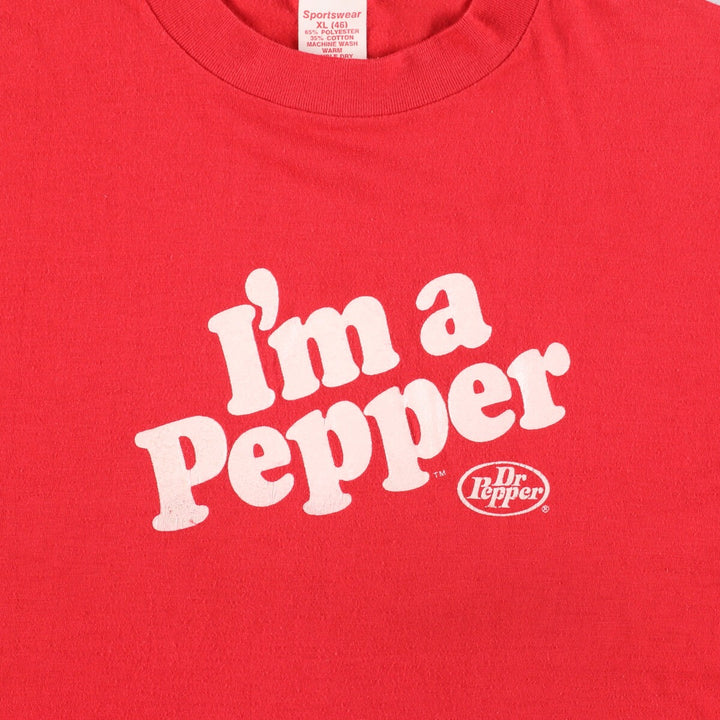 80'S SPORTSWEAR Dr PEPPER Advertising T-shirt Made in USA Women's XL Vintage /eaa441128