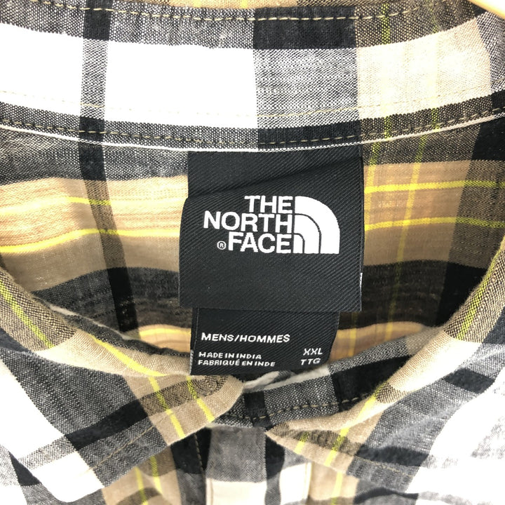 THE NORTH FACE Short Sleeve Cotton Check Shirt Men's XXL /eaa441139