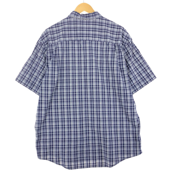 00'S Eddie Bauer short sleeve button down check shirt men's L /eaa441149