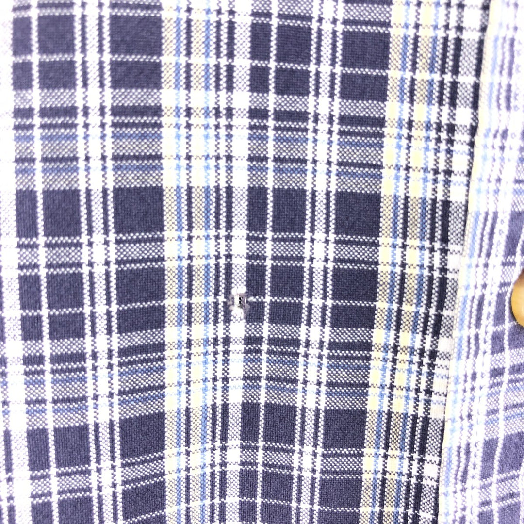 00'S Eddie Bauer short sleeve button down check shirt men's L /eaa441149