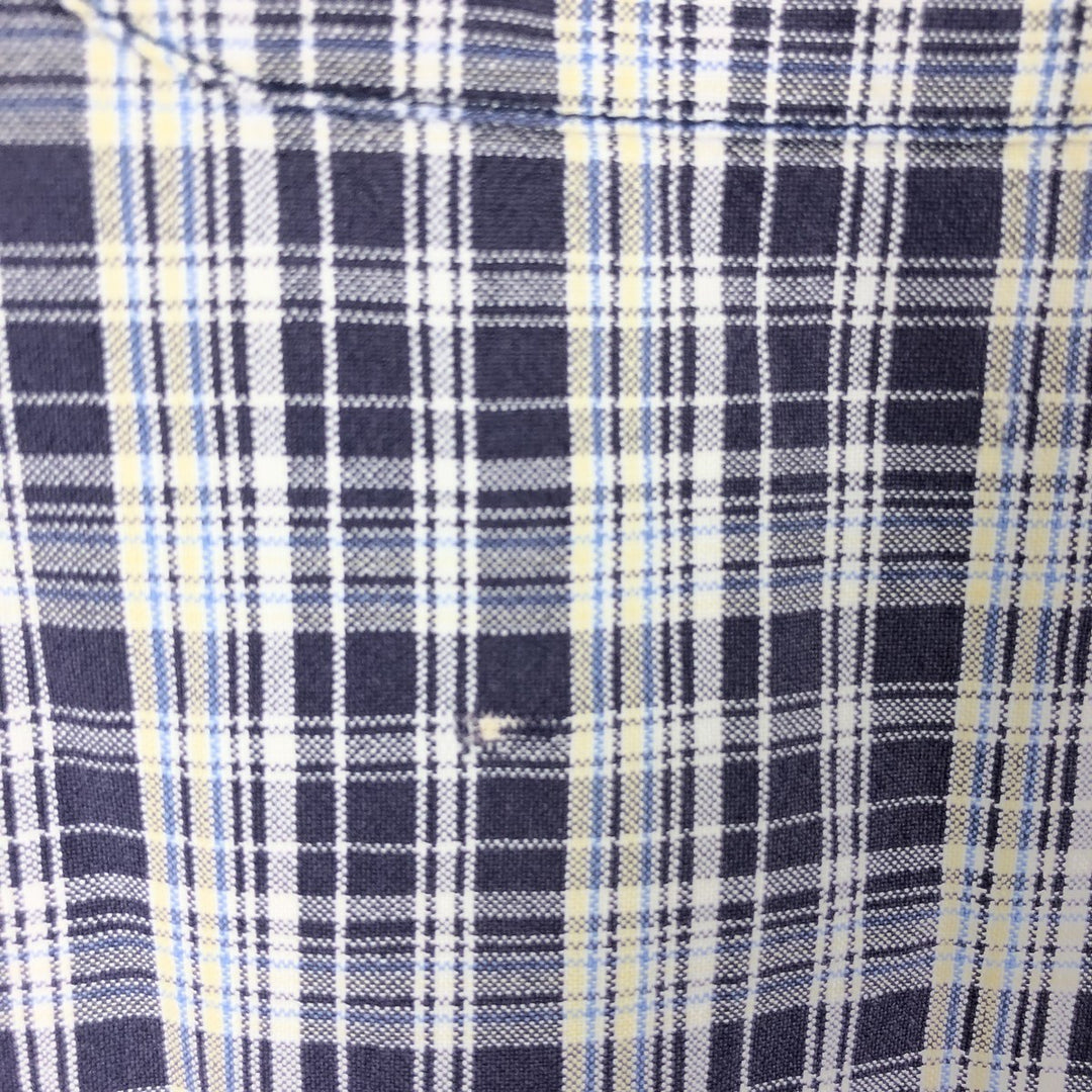00'S Eddie Bauer short sleeve button down check shirt men's L /eaa441149
