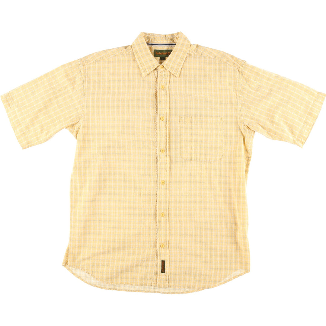 Timberland Short Sleeve Check Shirt Men's L /eaa441184