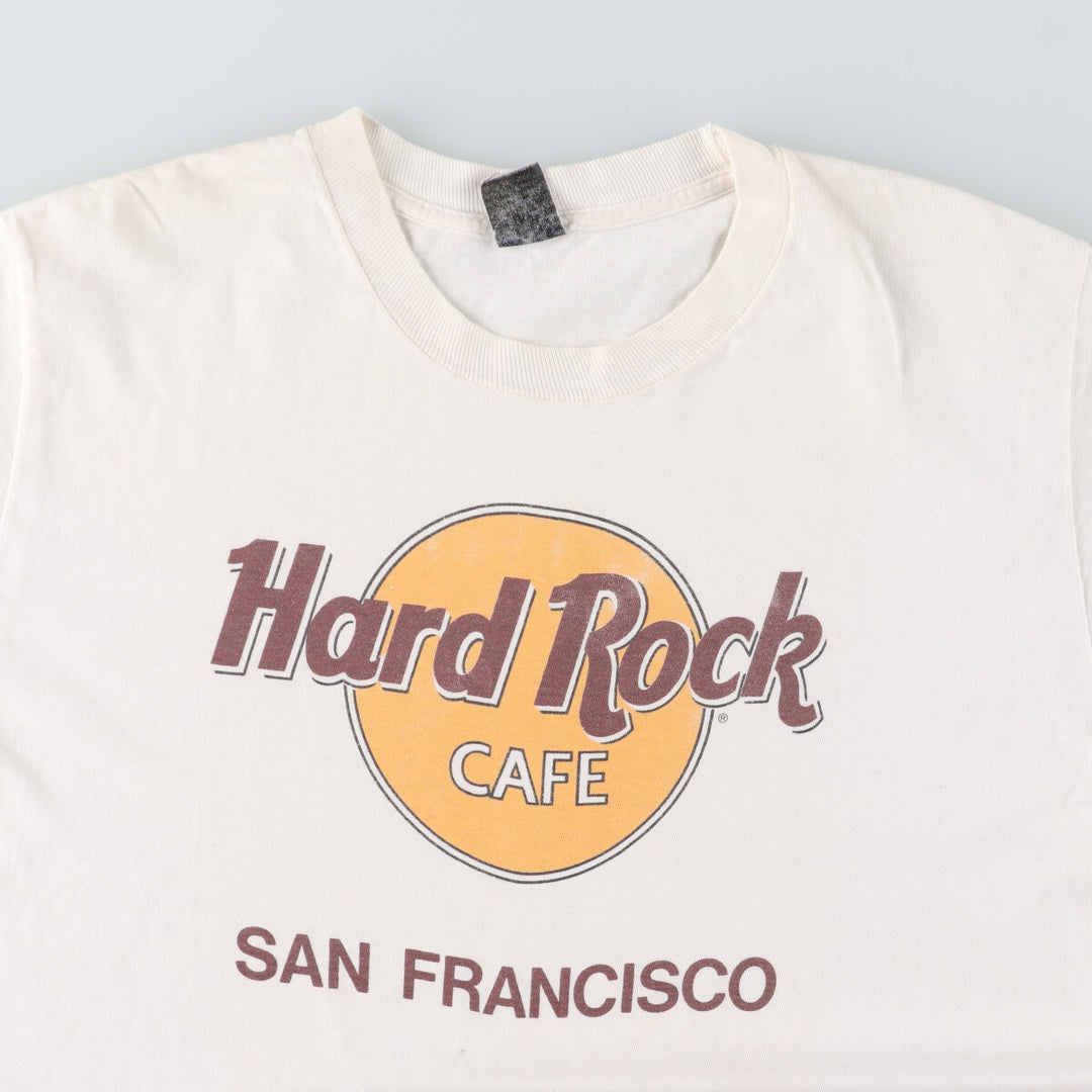 80'S Anvil HARD ROCK CAFE SAN FRANCISCO Advertising T-shirt Made in USA Women's L /eaa441191