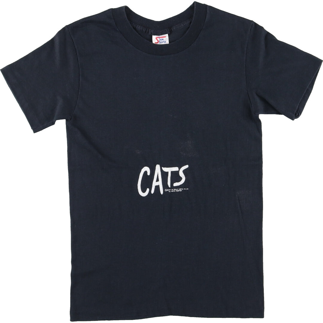 80'S TEE SHIRTS CATS Cats Print T-shirt Made in USA Women's M Vintage /eaa441199