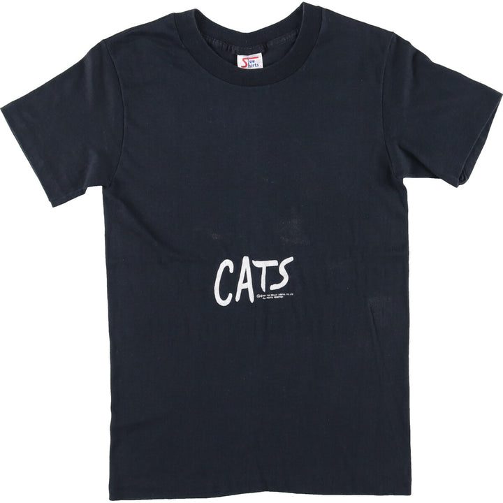 80'S TEE SHIRTS CATS Cats Print T-shirt Made in USA Women's M Vintage /eaa441199