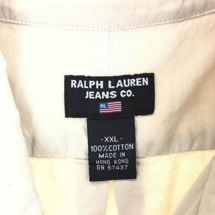 00'S Ralph Lauren RALPH LAUREN JEANS CO. short sleeve button down shirt men's XXL /eaa441284