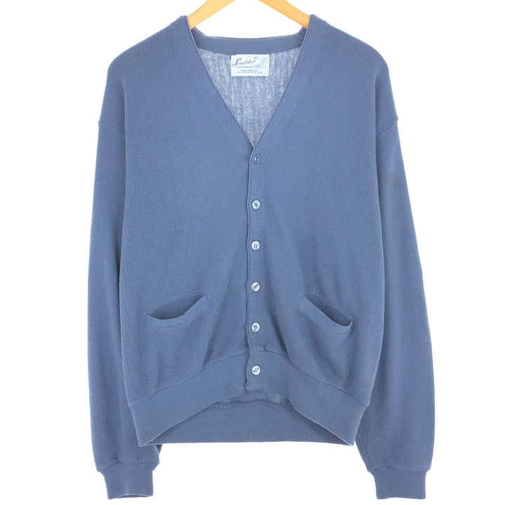 70'S Scudder Acrylic Knit Cardigan Made in USA Men's XL Vintage /eaa441313