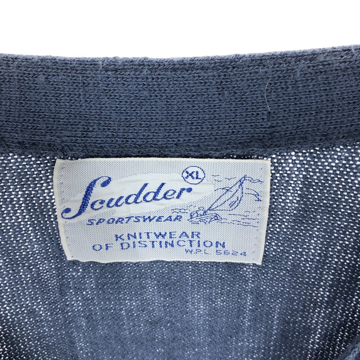 70'S Scudder Acrylic Knit Cardigan Made in USA Men's XL Vintage /eaa441313