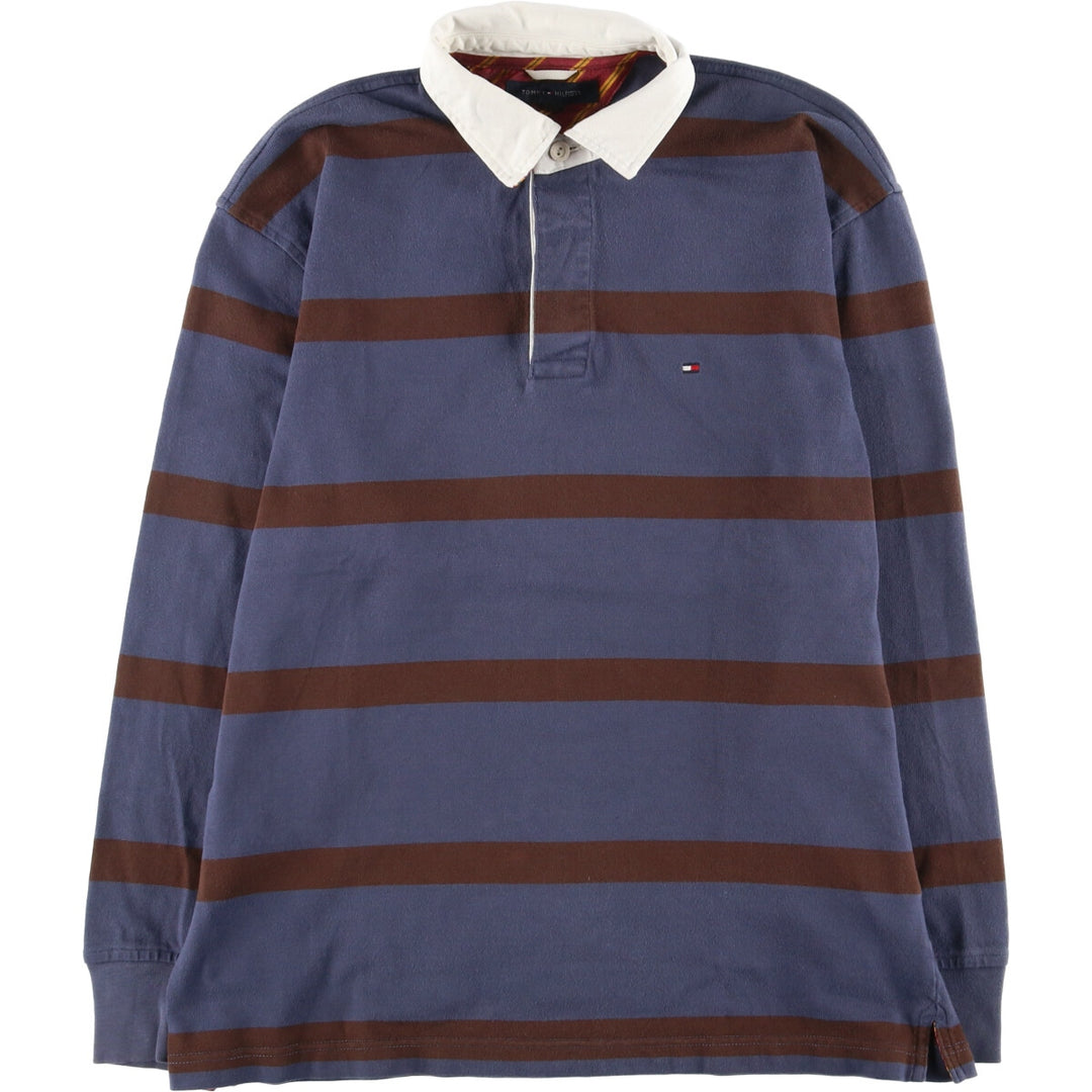 Tommy Hilfiger Border Pattern Long Sleeve Rugby Shirt Men's M /eaa441370