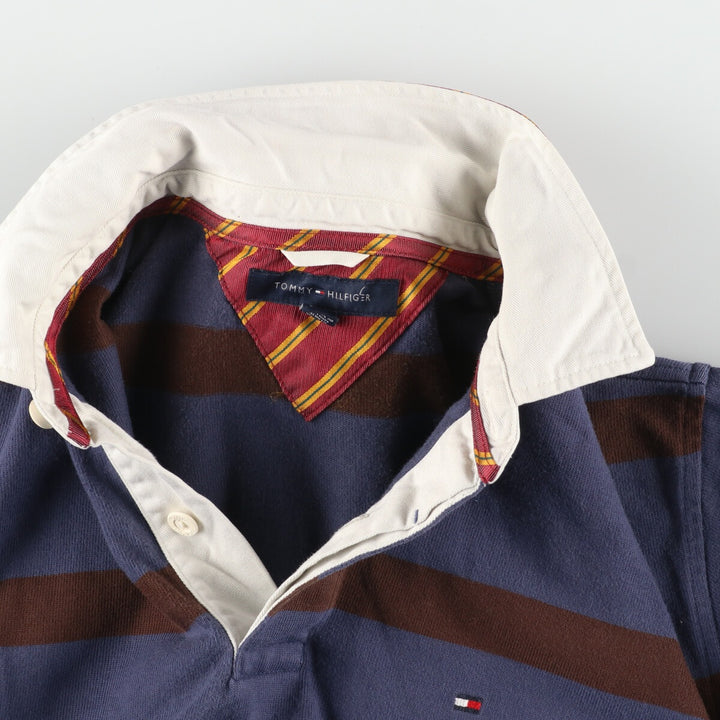 Tommy Hilfiger Border Pattern Long Sleeve Rugby Shirt Men's M /eaa441370