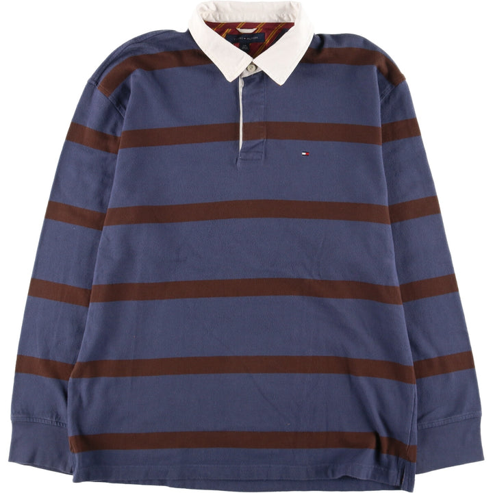 Tommy Hilfiger Border Pattern Long Sleeve Rugby Shirt Men's L /eaa441377