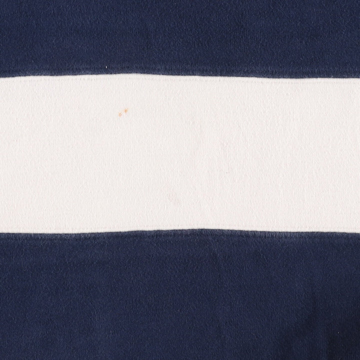 Tommy Hilfiger Border Pattern Long Sleeve Rugby Shirt Made in the Philippines Men's L /eaa441382