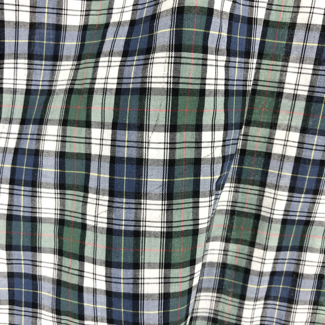 Ralph Lauren Classic Fit short sleeve button down check shirt for men, size L /eaa441440