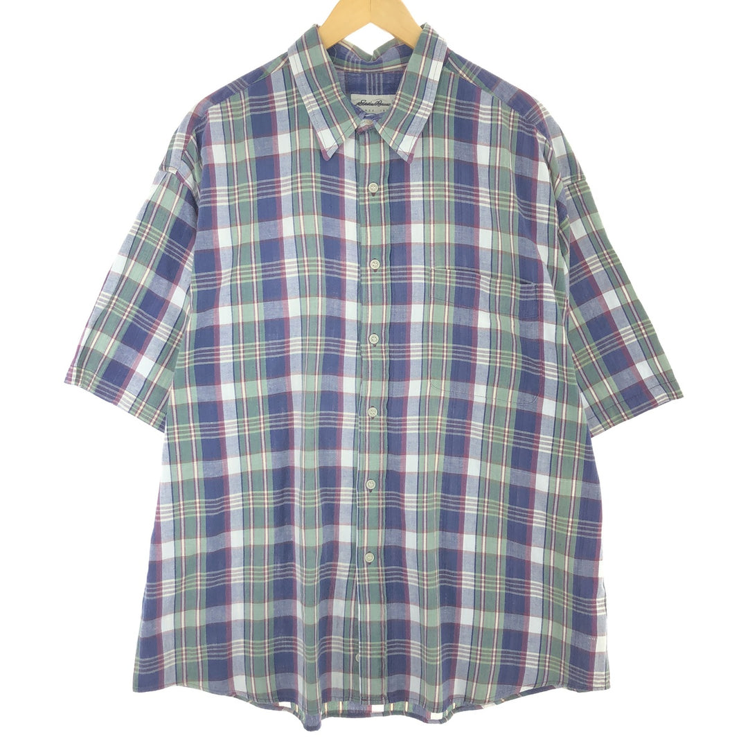 Eddie Bauer Short Sleeve Check Shirt Men's XL /eaa441447