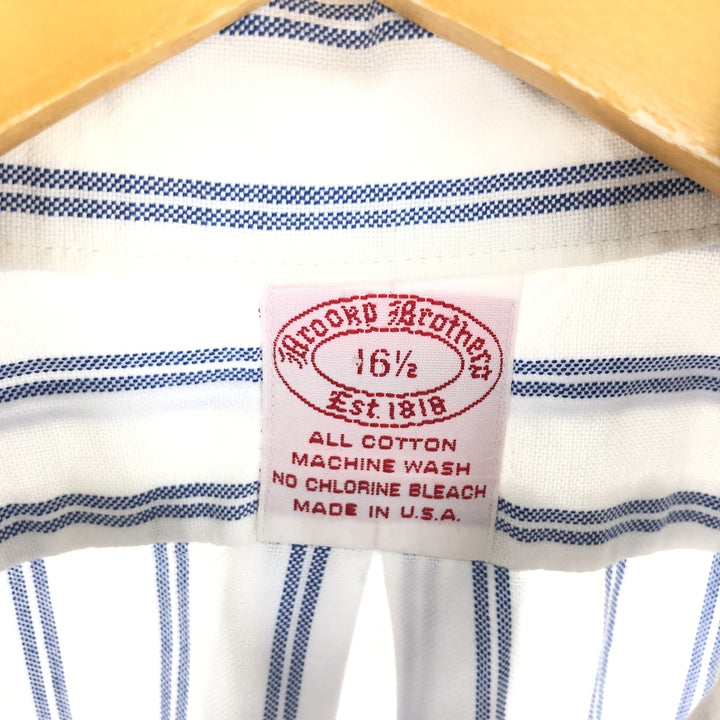 Brooks Brothers Est.1818 Short Sleeve Button-Down Striped Shirt Made in USA Men's L /eaa441461