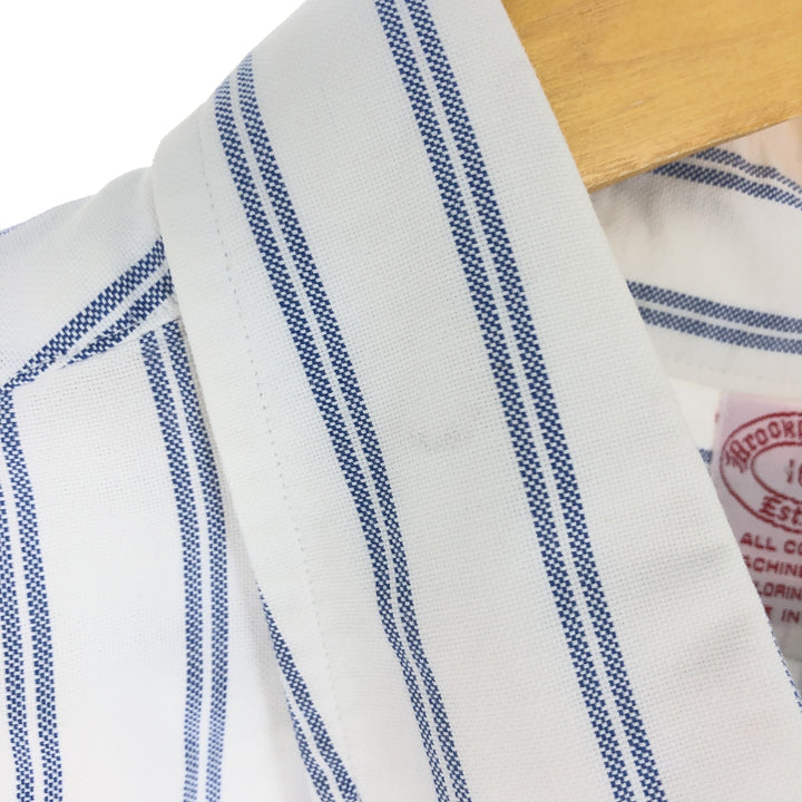 Brooks Brothers Est.1818 Short Sleeve Button-Down Striped Shirt Made in USA Men's L /eaa441461