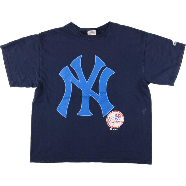00'S Adidas MLB New York Yankees Logo T-shirt Men's L /eaa441617