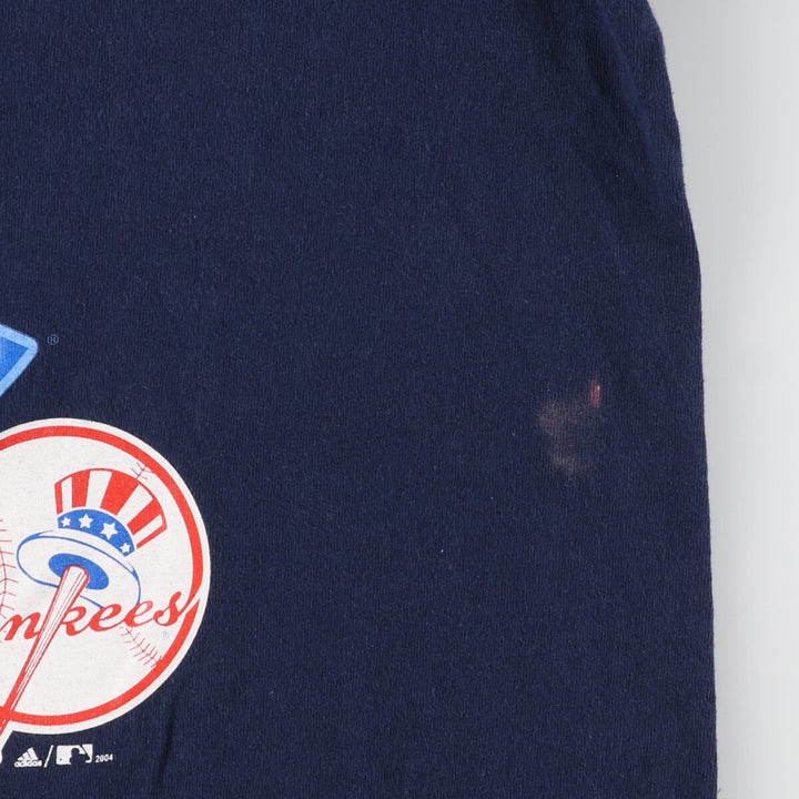 00'S Adidas MLB New York Yankees Logo T-shirt Men's L /eaa441617