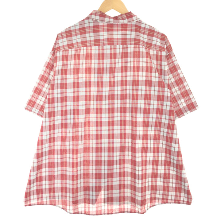 Big size 70'S Sears Fieldmaster Check Pattern short sleeve polycotton shirt made in USA men's XXXL vintage /eaa441634
