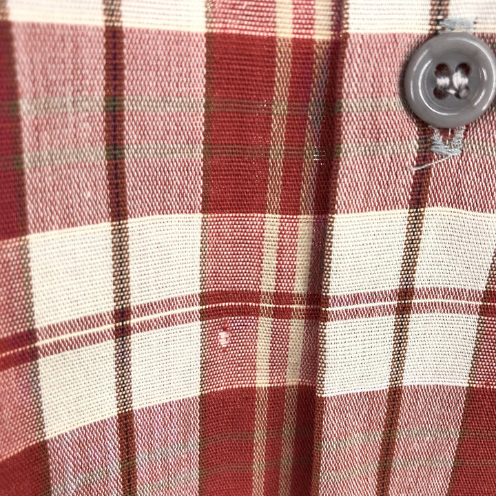 Big size 70'S Sears Fieldmaster Check Pattern short sleeve polycotton shirt made in USA men's XXXL vintage /eaa441634