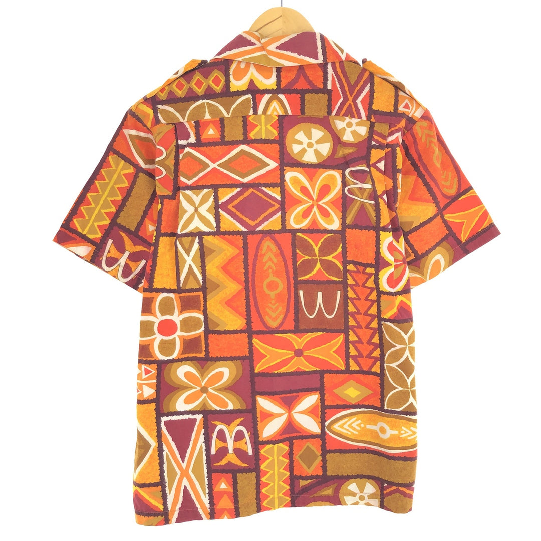 70'S Hanakahi all-over print open collar Hawaiian aloha shirt men's S vintage /eaa441637