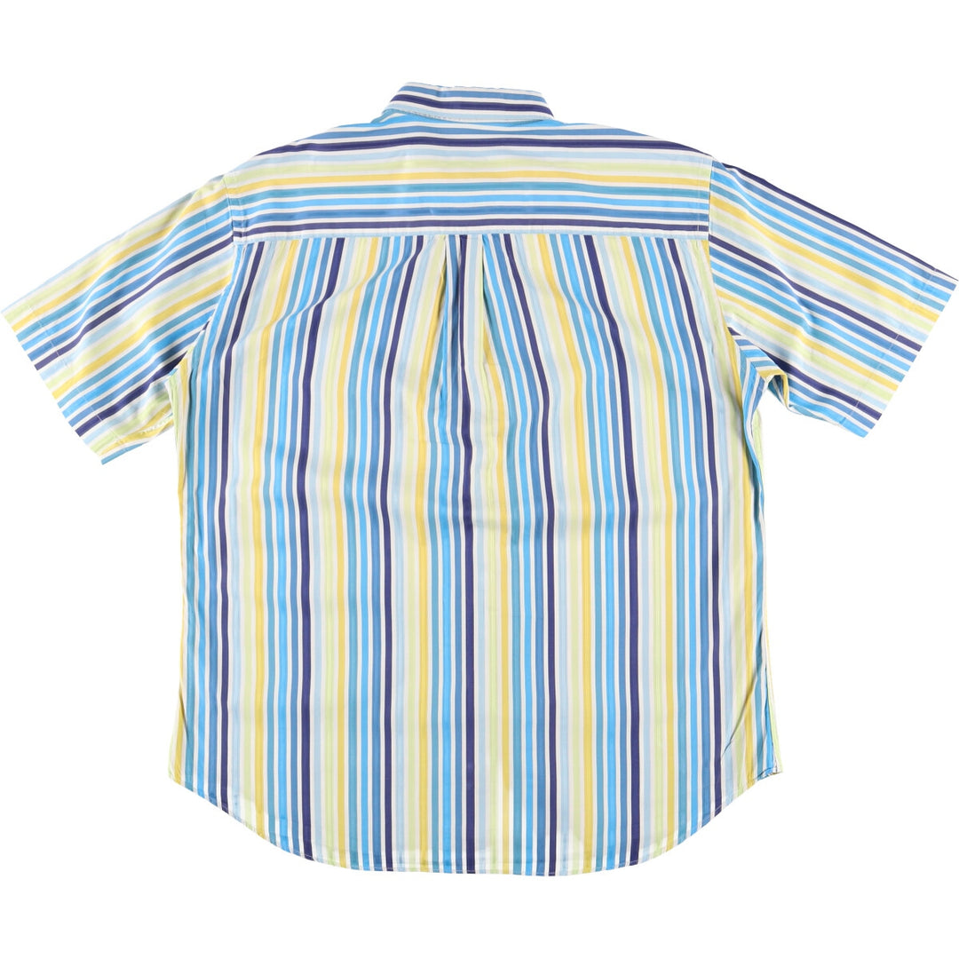 Burberry's LONDON Short Sleeve Button Down Striped Shirt Men's L /eaa441642