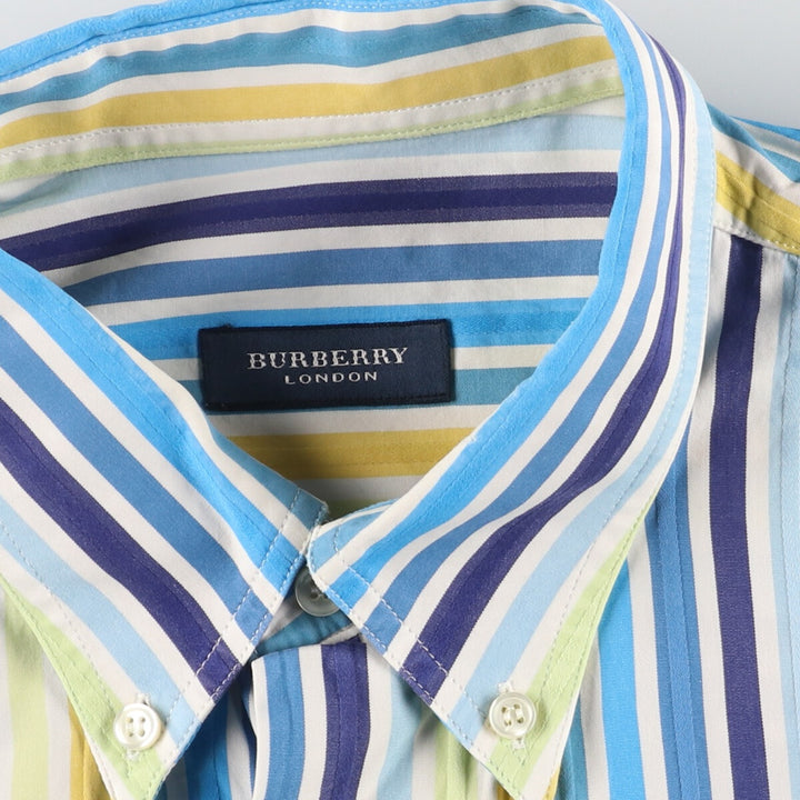 Burberry's LONDON Short Sleeve Button Down Striped Shirt Men's L /eaa441642