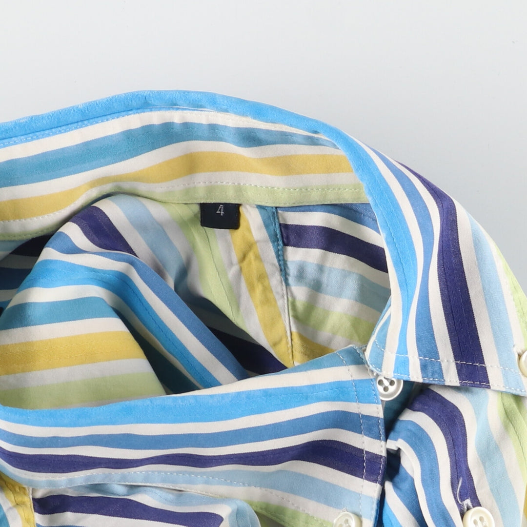 Burberry's LONDON Short Sleeve Button Down Striped Shirt Men's L /eaa441642