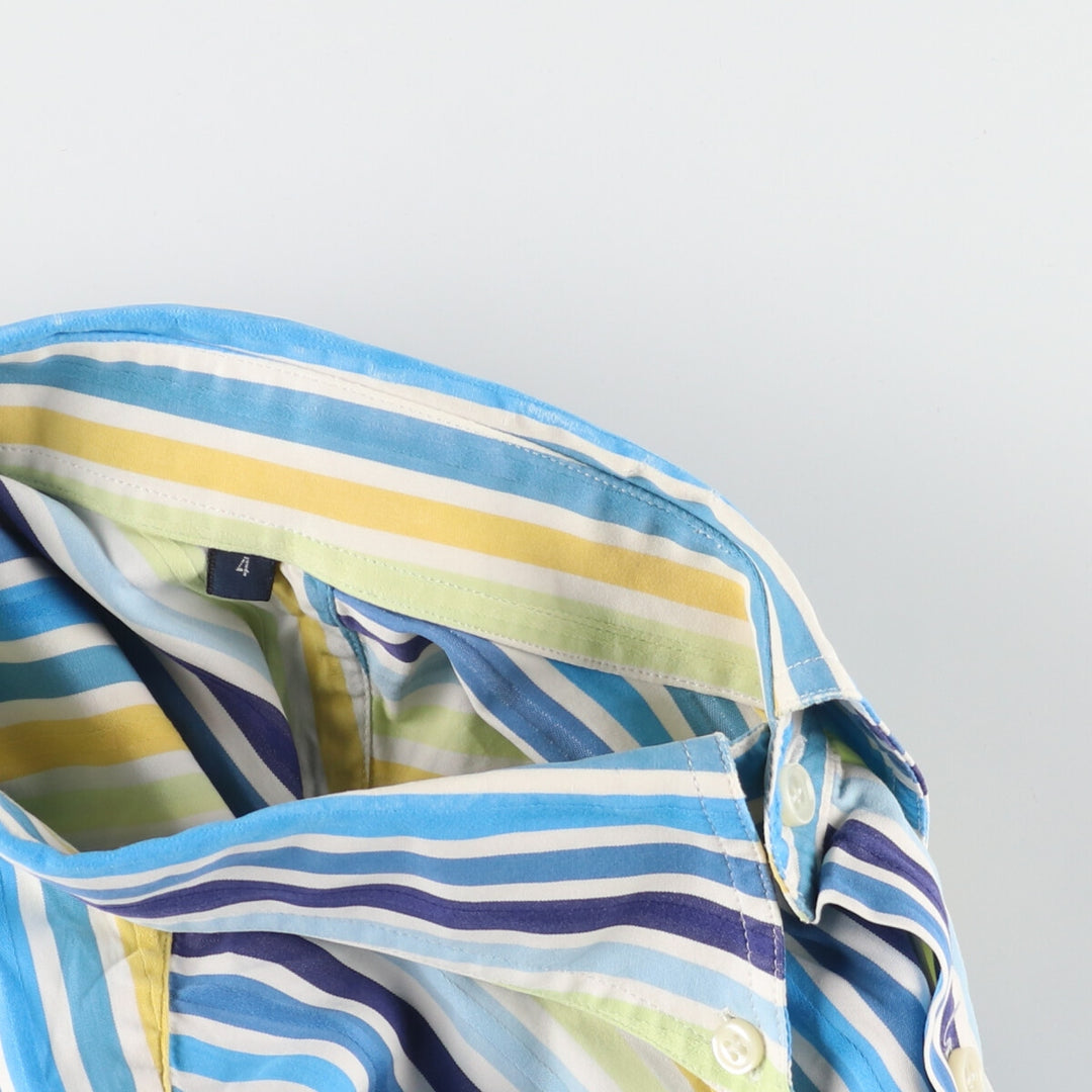 Burberry's LONDON Short Sleeve Button Down Striped Shirt Men's L /eaa441642