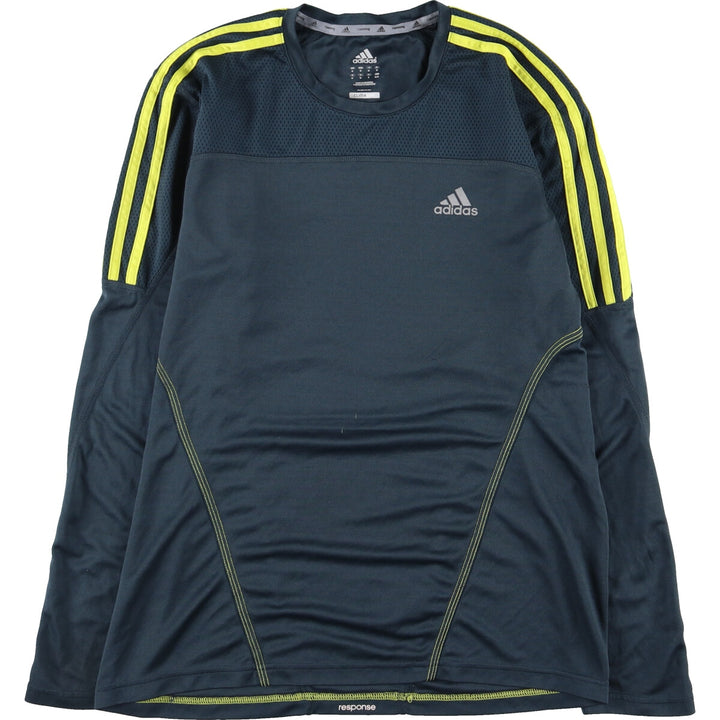 00'S adidas CLIMALITE Mesh Sports T-Shirt Men's M polyester navy blue type Vintage Second Hand