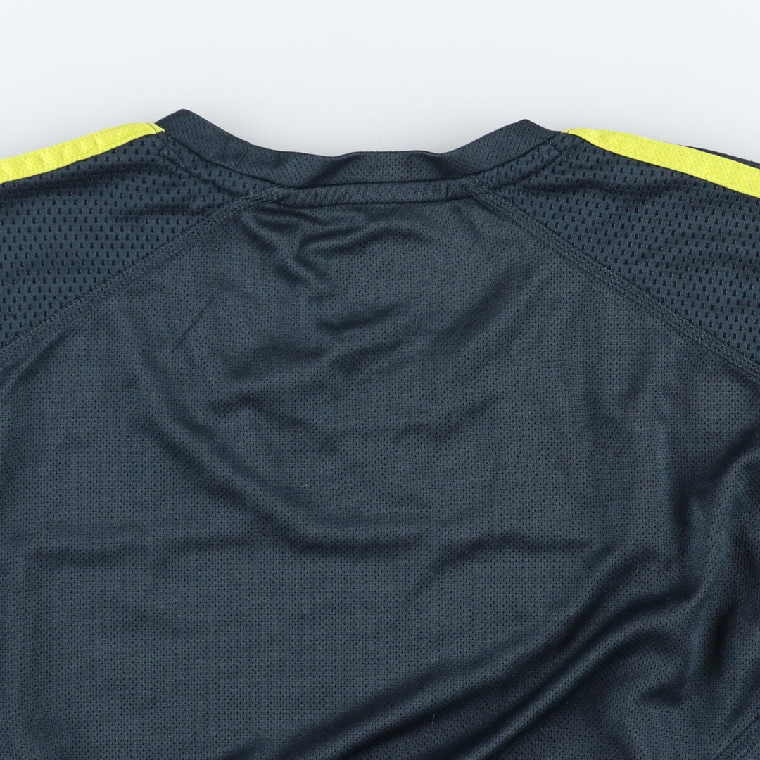 00'S adidas CLIMALITE Mesh Sports T-Shirt Men's M polyester navy blue type Vintage Second Hand