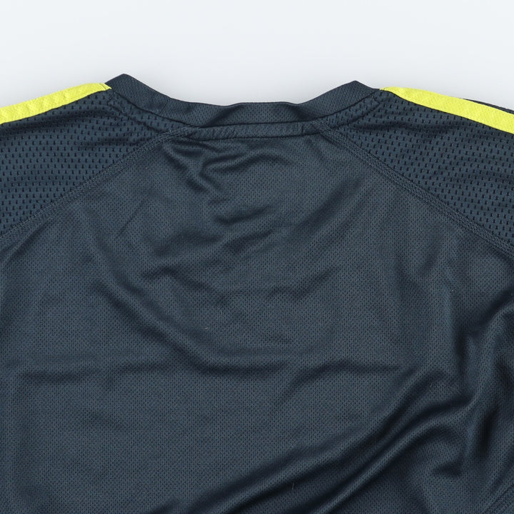 00'S adidas CLIMALITE Mesh Sports T-Shirt Men's M polyester navy blue type Vintage Second Hand