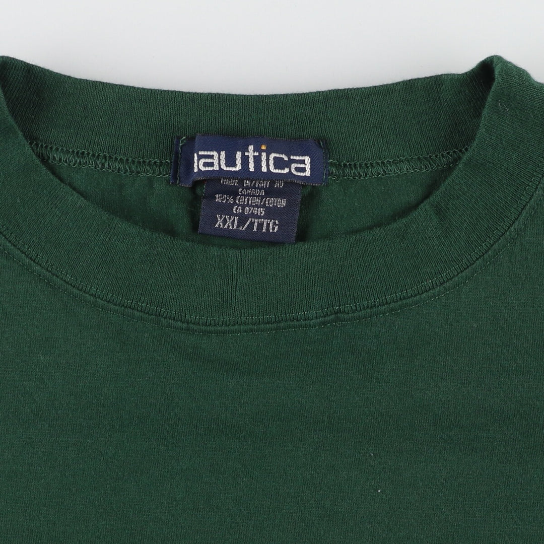 90'S NAUTICA Short Sleeve Logo Pocket T-Shirt Made in Canada Men's XXL Vintage /eaa441763