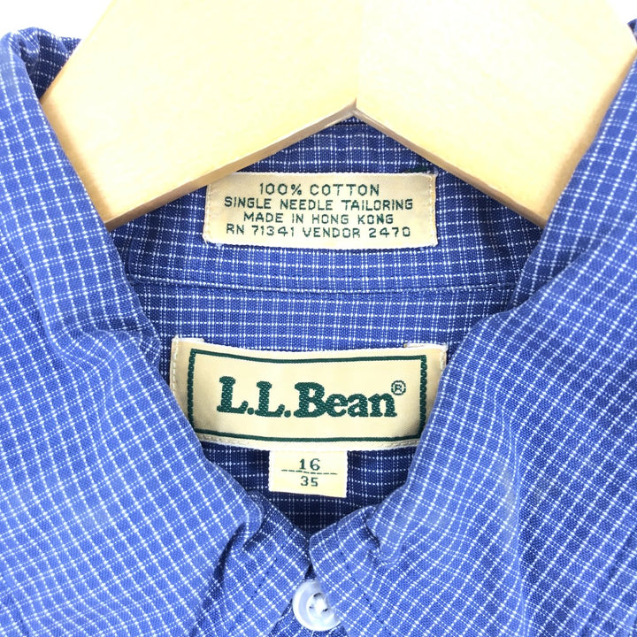 LLBean Long Sleeve Button-Down Check Shirt Men's L /eaa441812