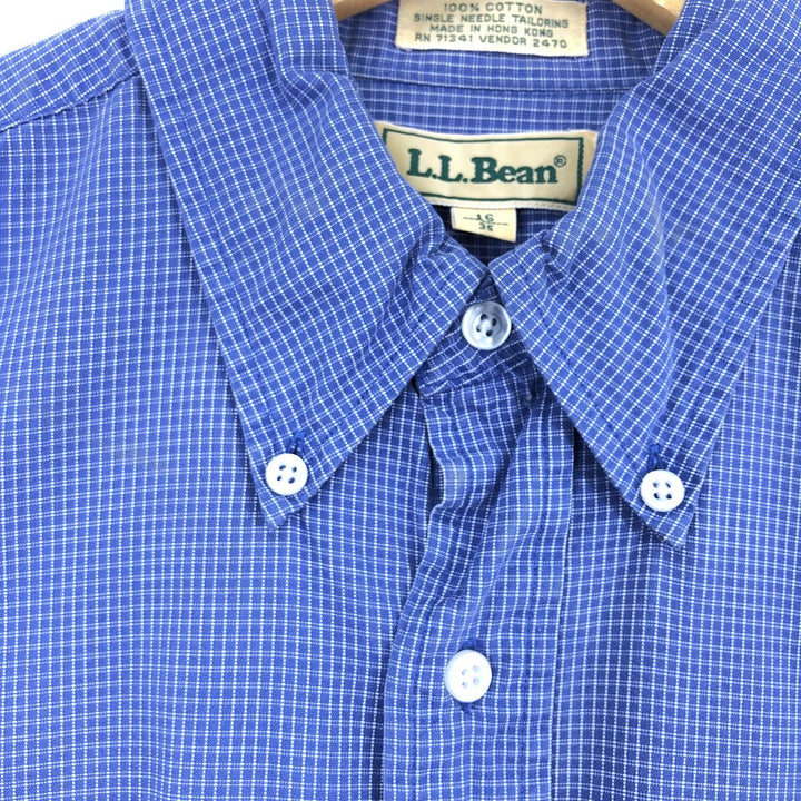 LLBean Long Sleeve Button-Down Check Shirt Men's L /eaa441812