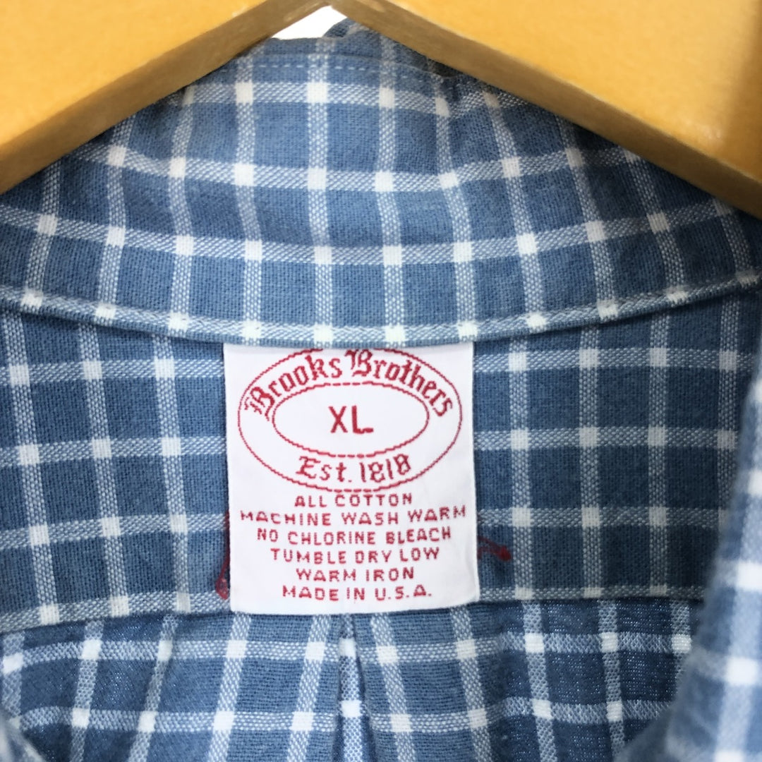 Brooks Brothers Est.1818 Long Sleeve Button-Down Check Shirt Made in USA Men's XL /eaa441833